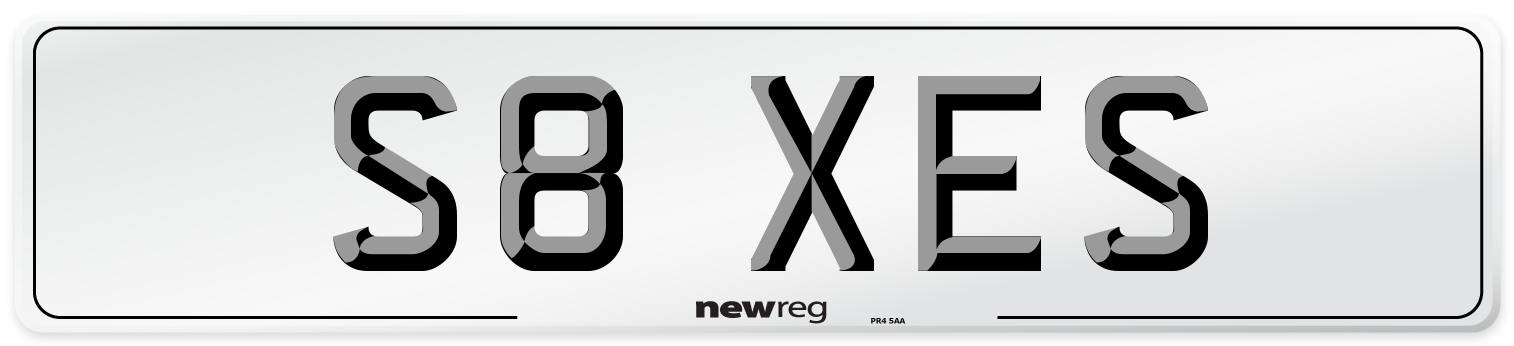 S8 XES Number Plate from New Reg